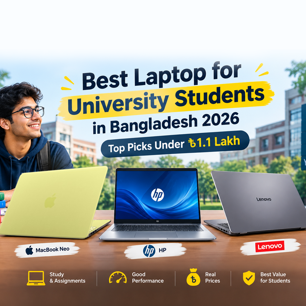 Best Laptop for University Students in Bangladesh 2026 (Under ৳1.1 Lakh)